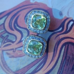 High fashion gem stone post earrings